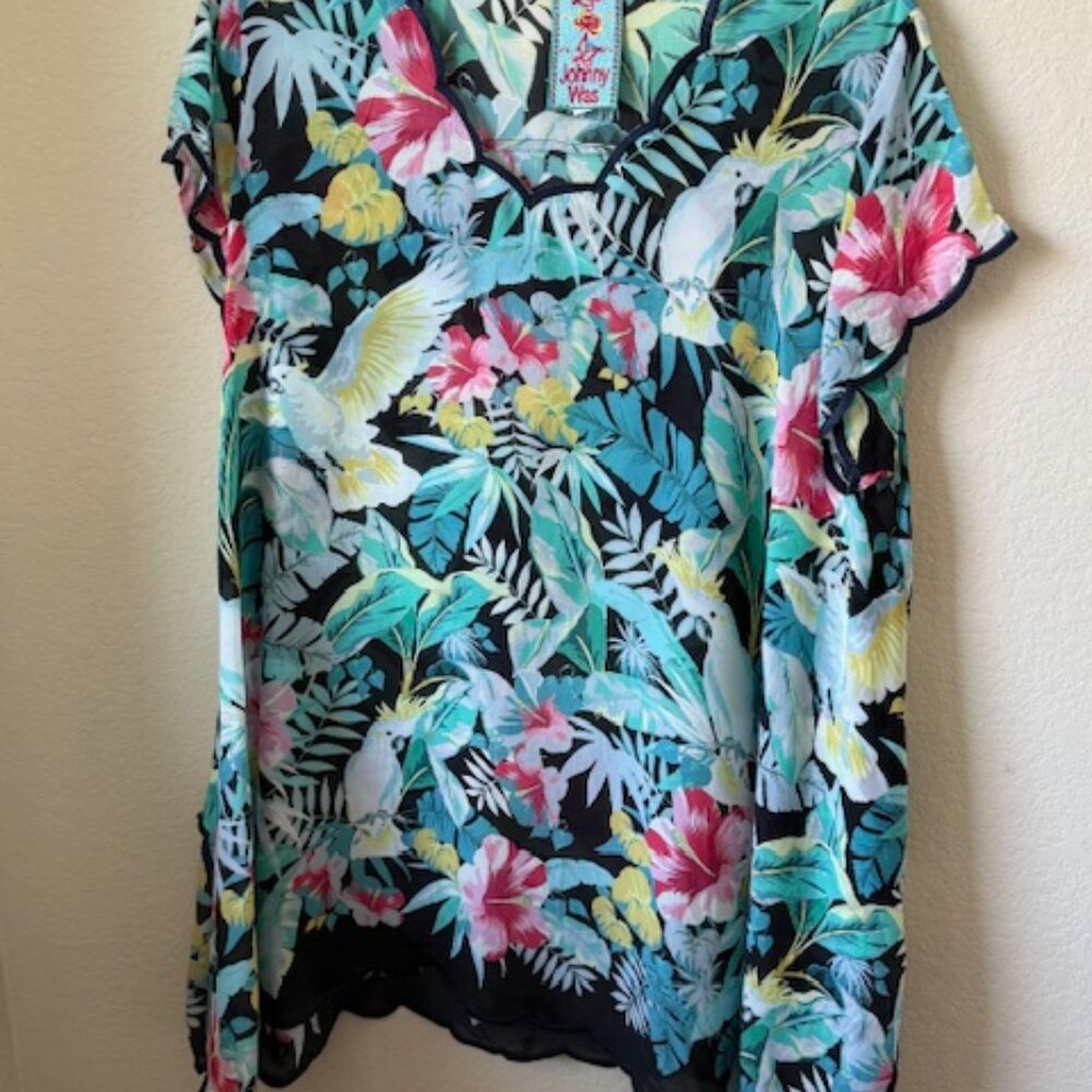 Johnny Was floral top, size L